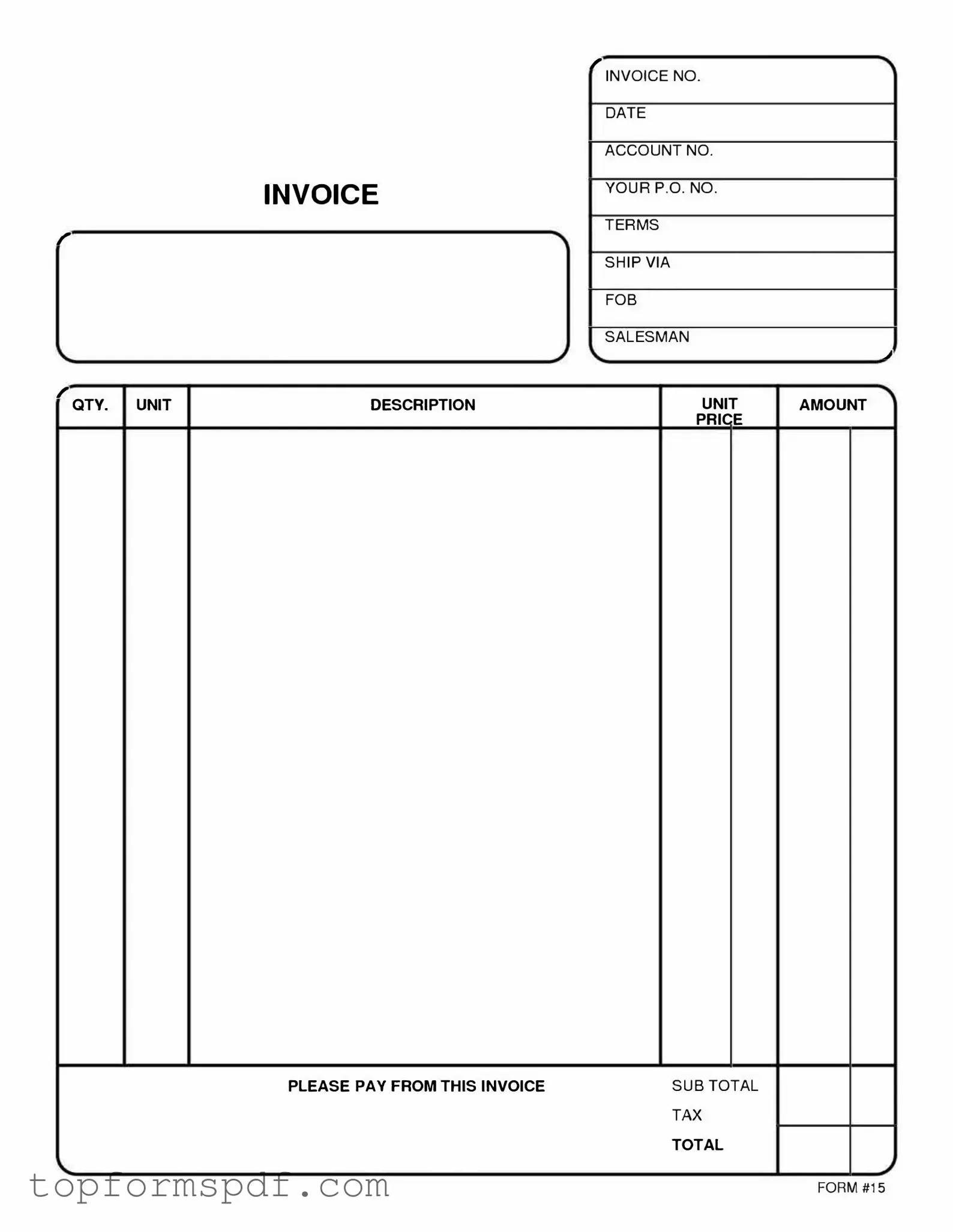 Free And Invoice Pdf Template