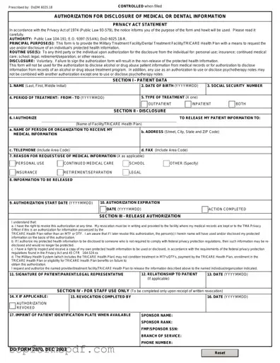 DD 2870 Template