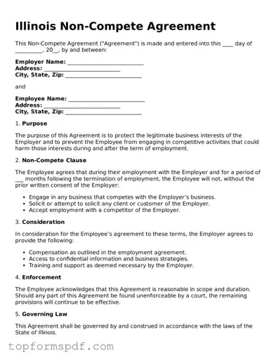 Blank Illinois Non-compete Agreement Template