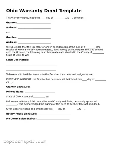 Blank Ohio Deed Template