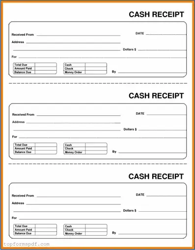 Cash Receipt Template