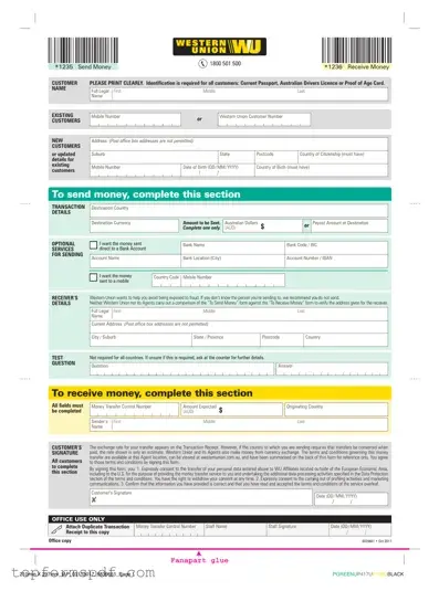 Western Union Template