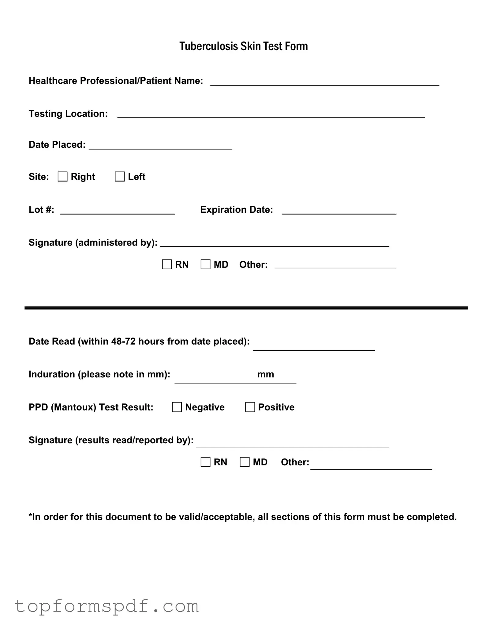 Tb Test Template